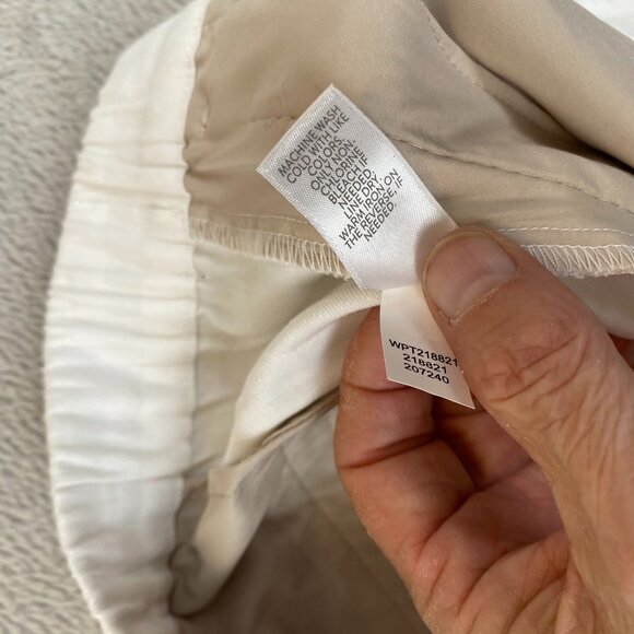 J.Jill Womens Straight Trouser Linen Blend Pants Small Off White Beach Summer - Picture 8 of 11